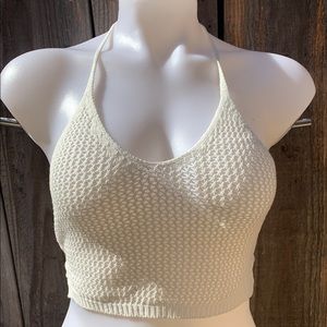 Crochet halter tee top